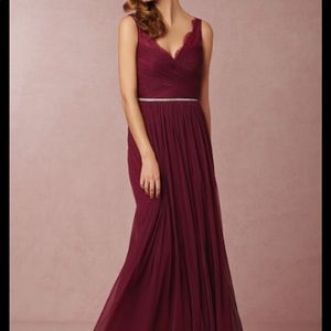 BHLDN Fleur dress in Black Cherry
